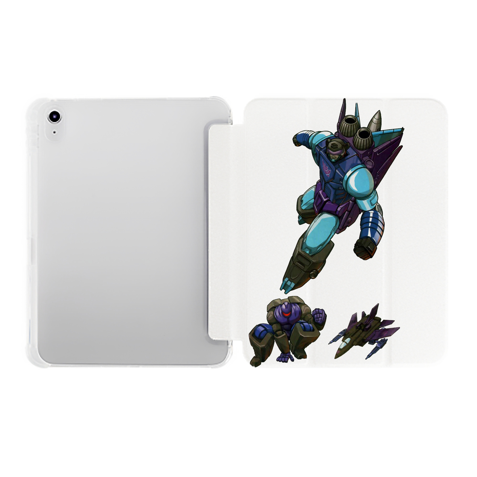 （画像用）  IPad ケース ペン収納付き 三つ折りスタンド PUレザー×シリコン 対応機種9.5/10.5/10.9インチ